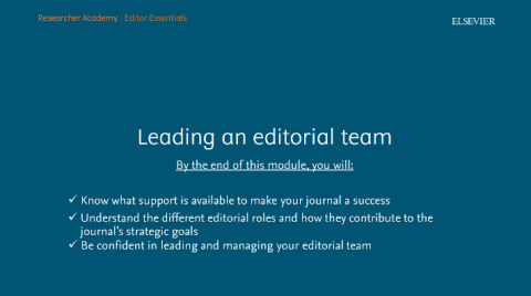 Building & managing an editorial team 