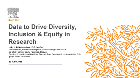 Data to drive diversity, equity and inclusion in research