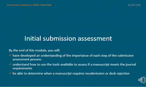 Initial submission assessment