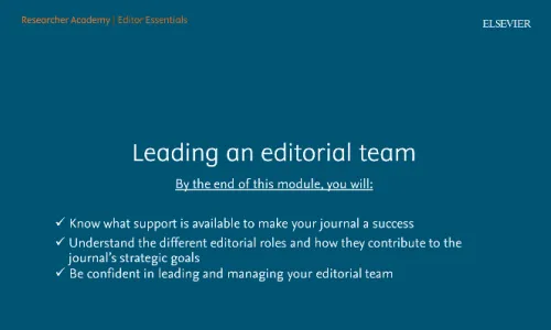 Building & managing an editorial team 