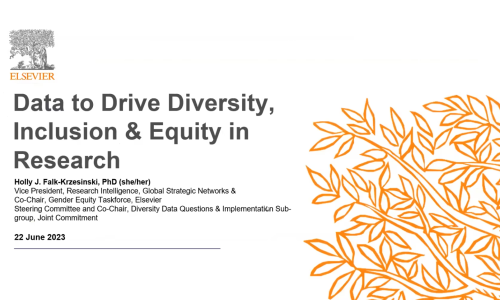 Data to drive diversity, equity and inclusion in research