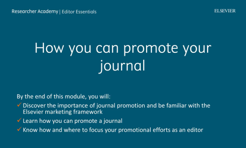 Promoting journal